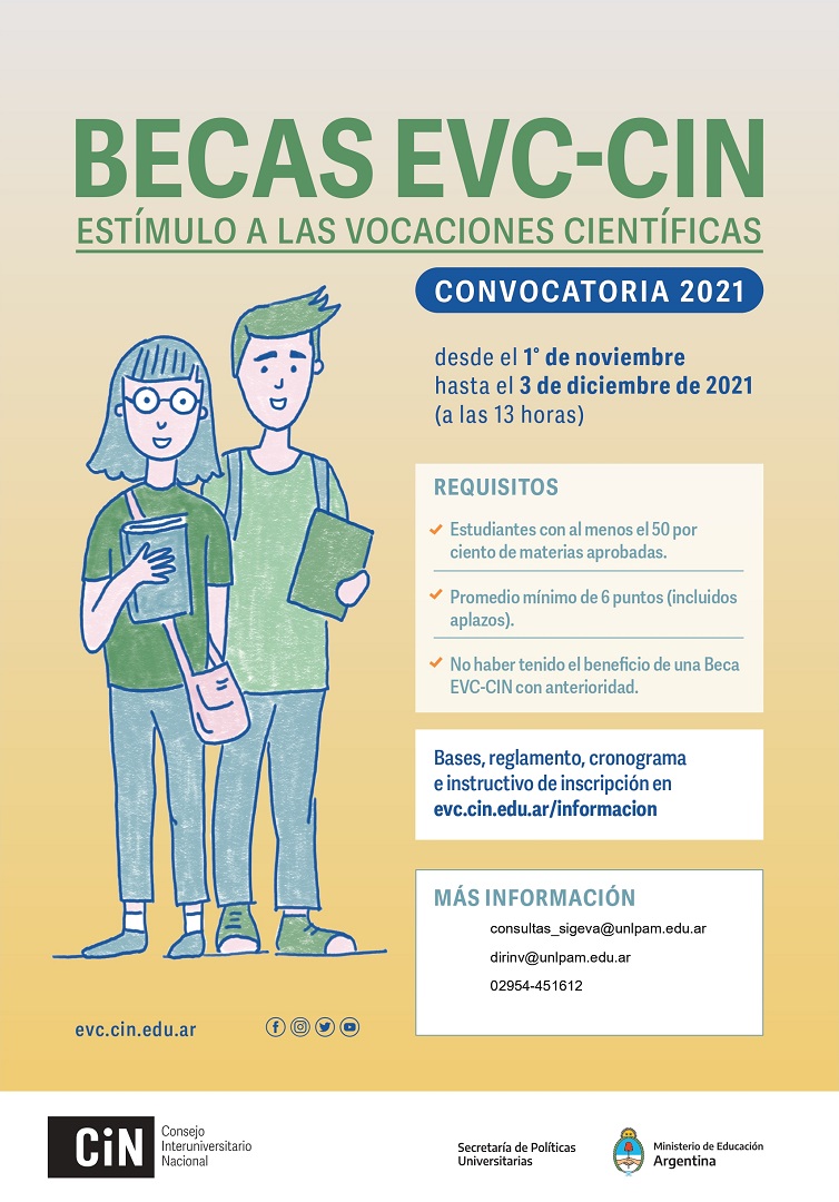 afiche becas EVC 2021