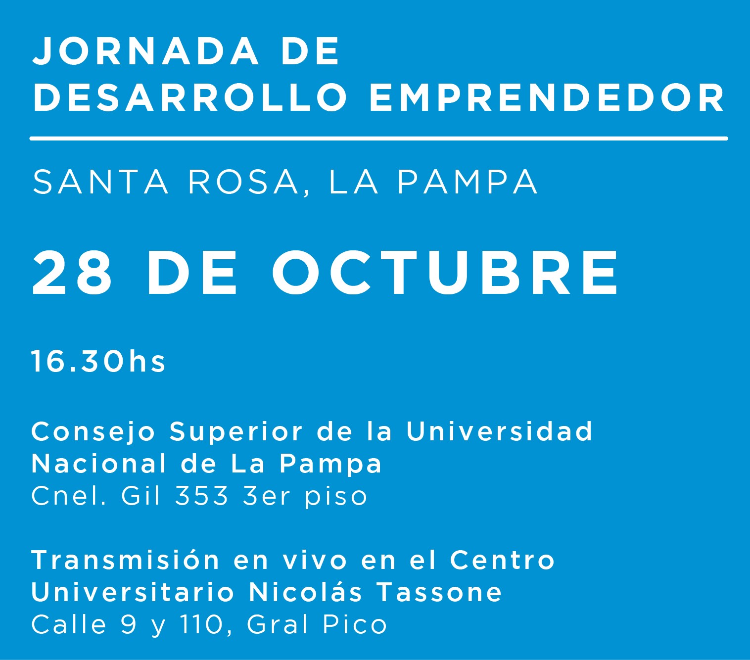 Jornada de Desarrollo Emprendedor UNLPam mini