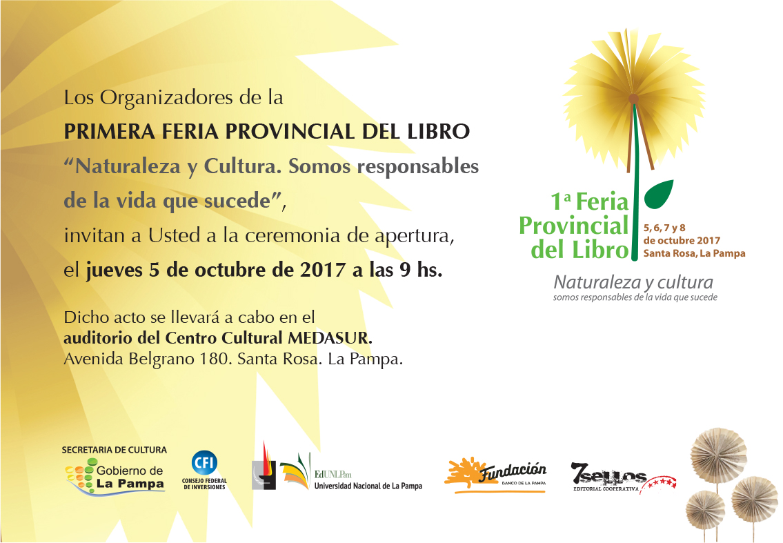 1ª Feria Provincial del Libro - Universidad Nacional de La Pampa